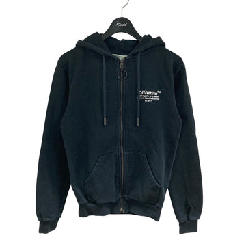 Off-White Zip Up Hoodie Black - Pre-owned
