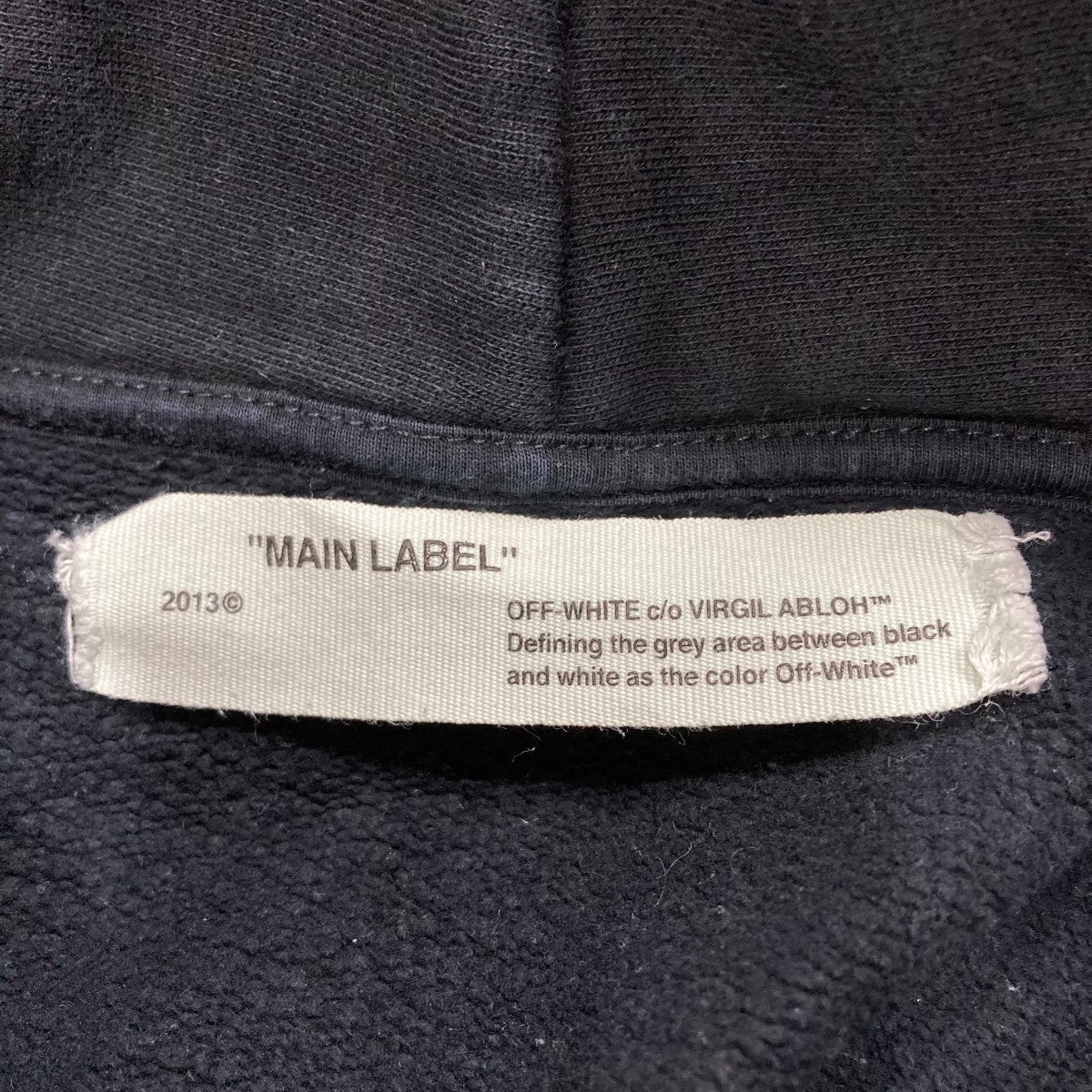 Off-White Zip Up Hoodie Black - Pre-owned