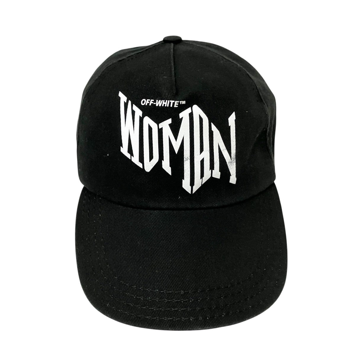 Off-White Logo Print Cap Black - Pre-owned