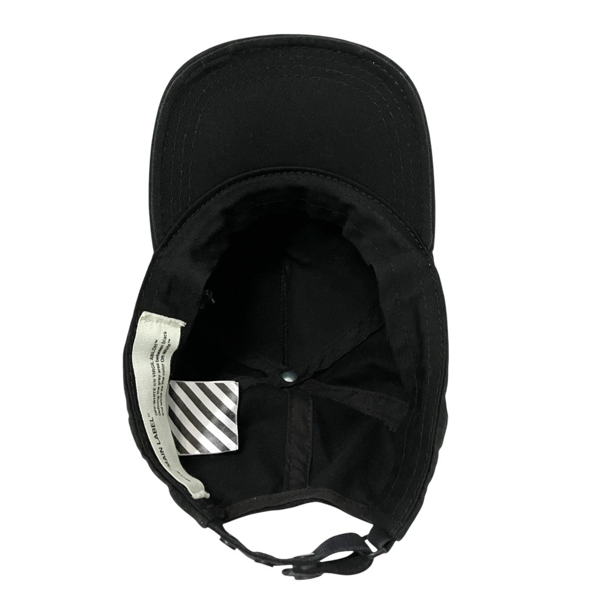 Off-White Logo Print Cap Black - Pre-owned