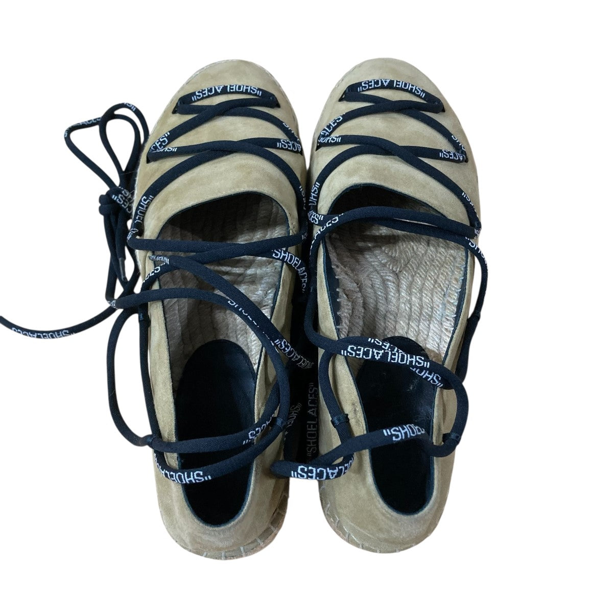 Off-White Espatrille Shoes Beige/Black - Pre-owned