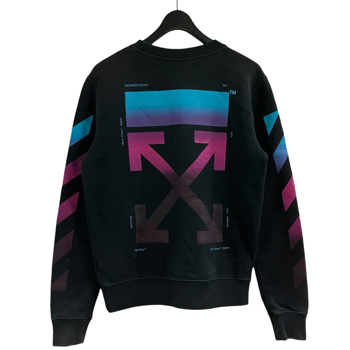 Off-White Crew Neck Sweatshirt Black/Blue - Pre-owned