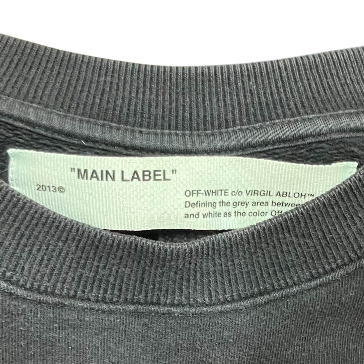 Off-White Crew Neck Sweatshirt Black/Blue - Pre-owned