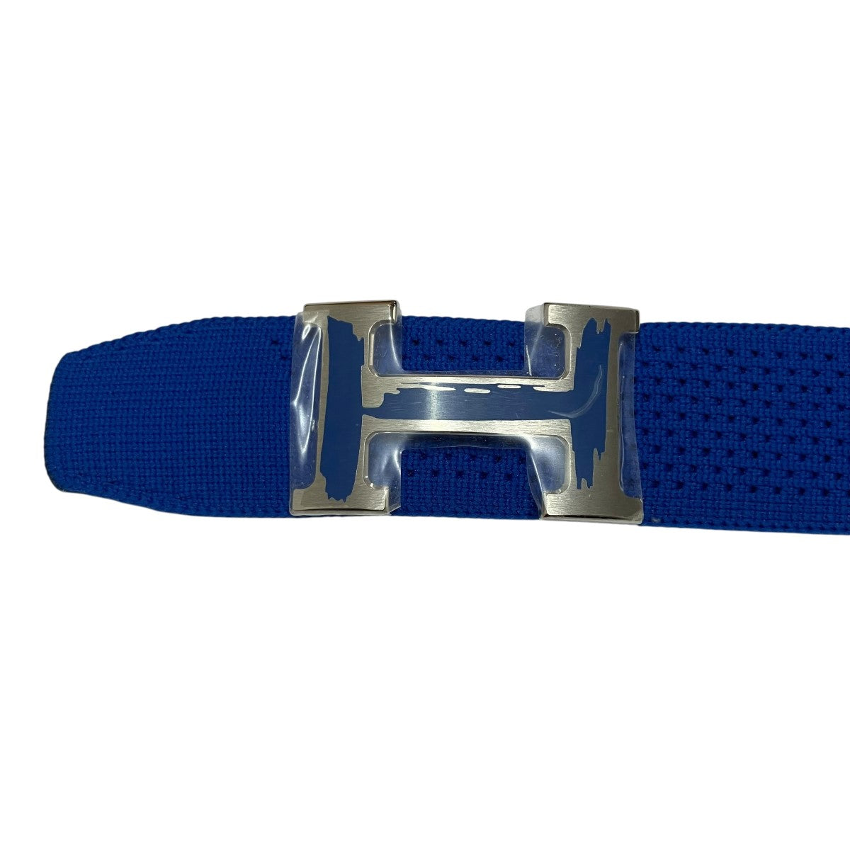 Hermes Knit Belt Blue - Pre-owned