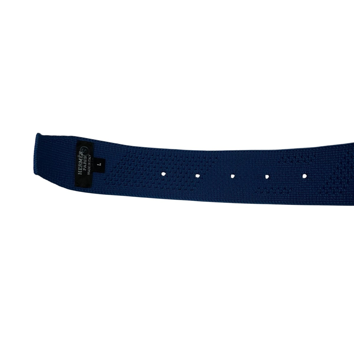 Hermes Knit Belt Blue - Pre-owned