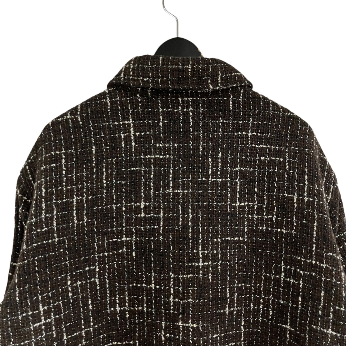 Amiri Tweed Padded Overshirt Jacket Brown (FW22) - Pre-owned
