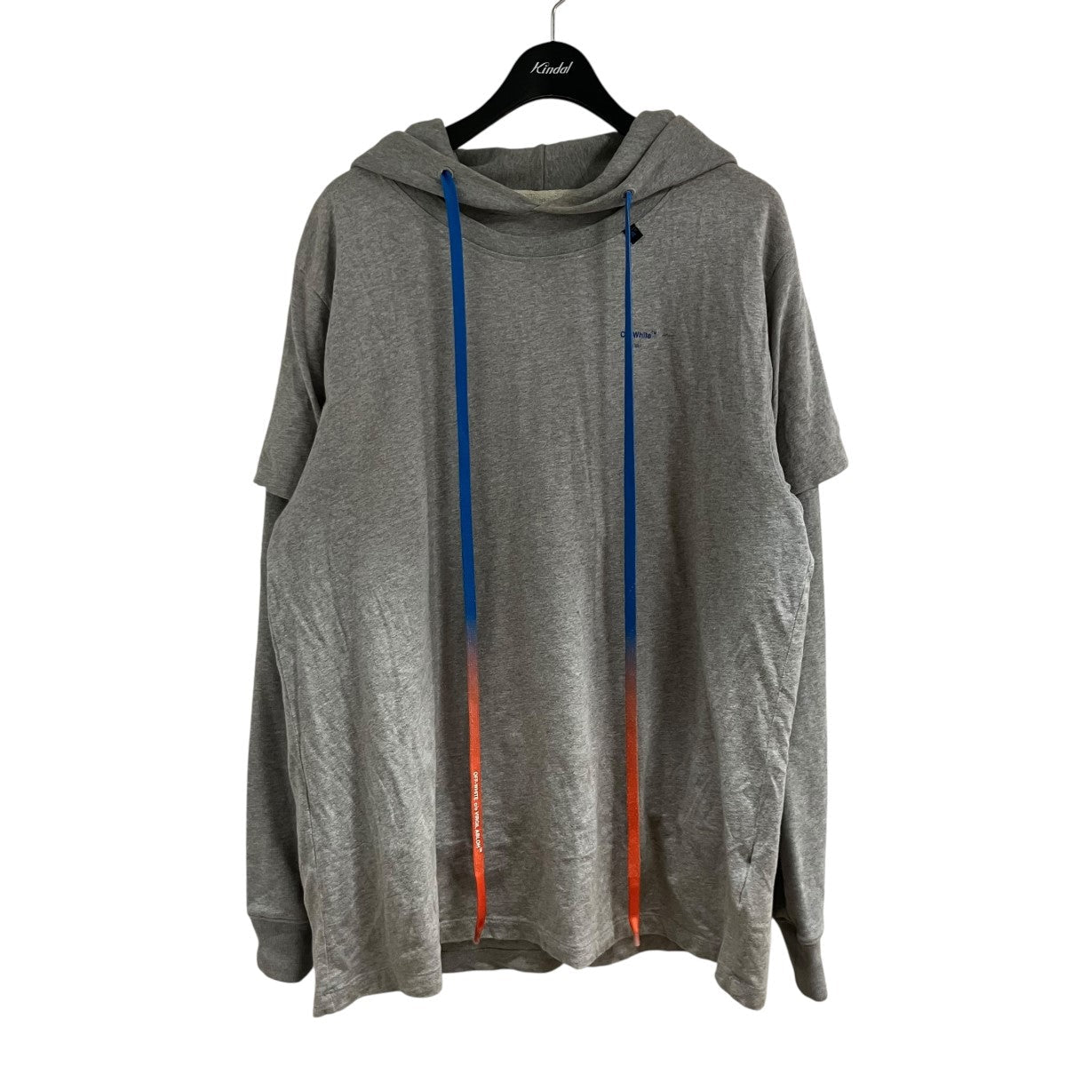 Off-White Top Layered Pullover Hoodie Light Gray - Pre-owned