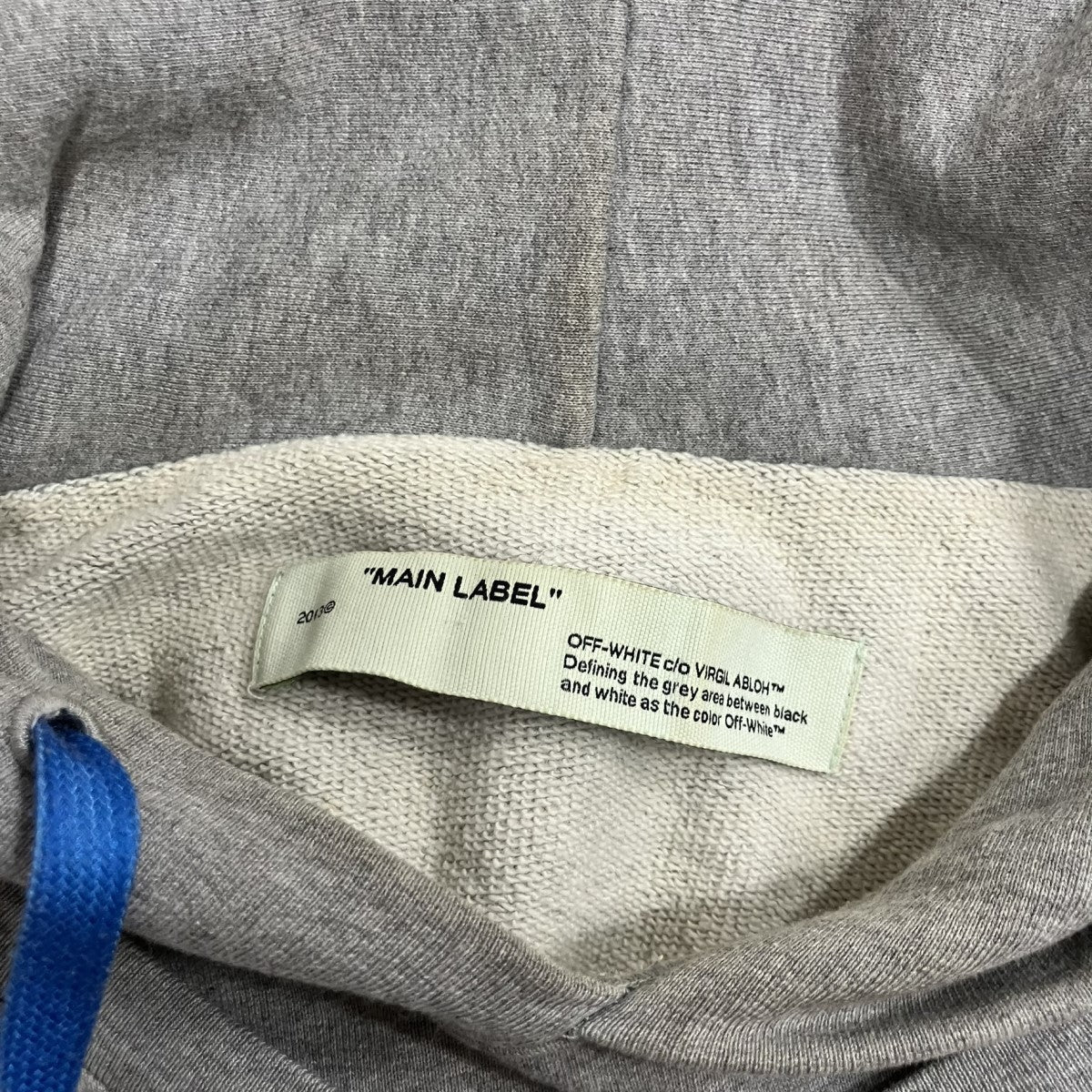 Off-White Top Layered Pullover Hoodie Light Gray - Pre-owned