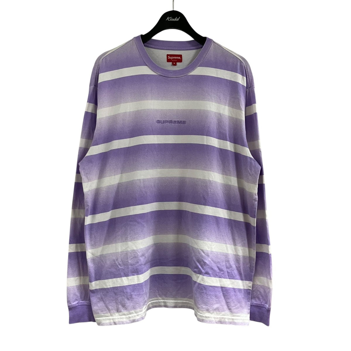 Supreme Fade Stripe L/S Tee Purple - Pre-owned