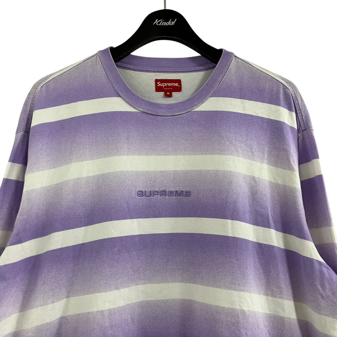 Supreme Fade Stripe L/S Tee Purple - Pre-owned