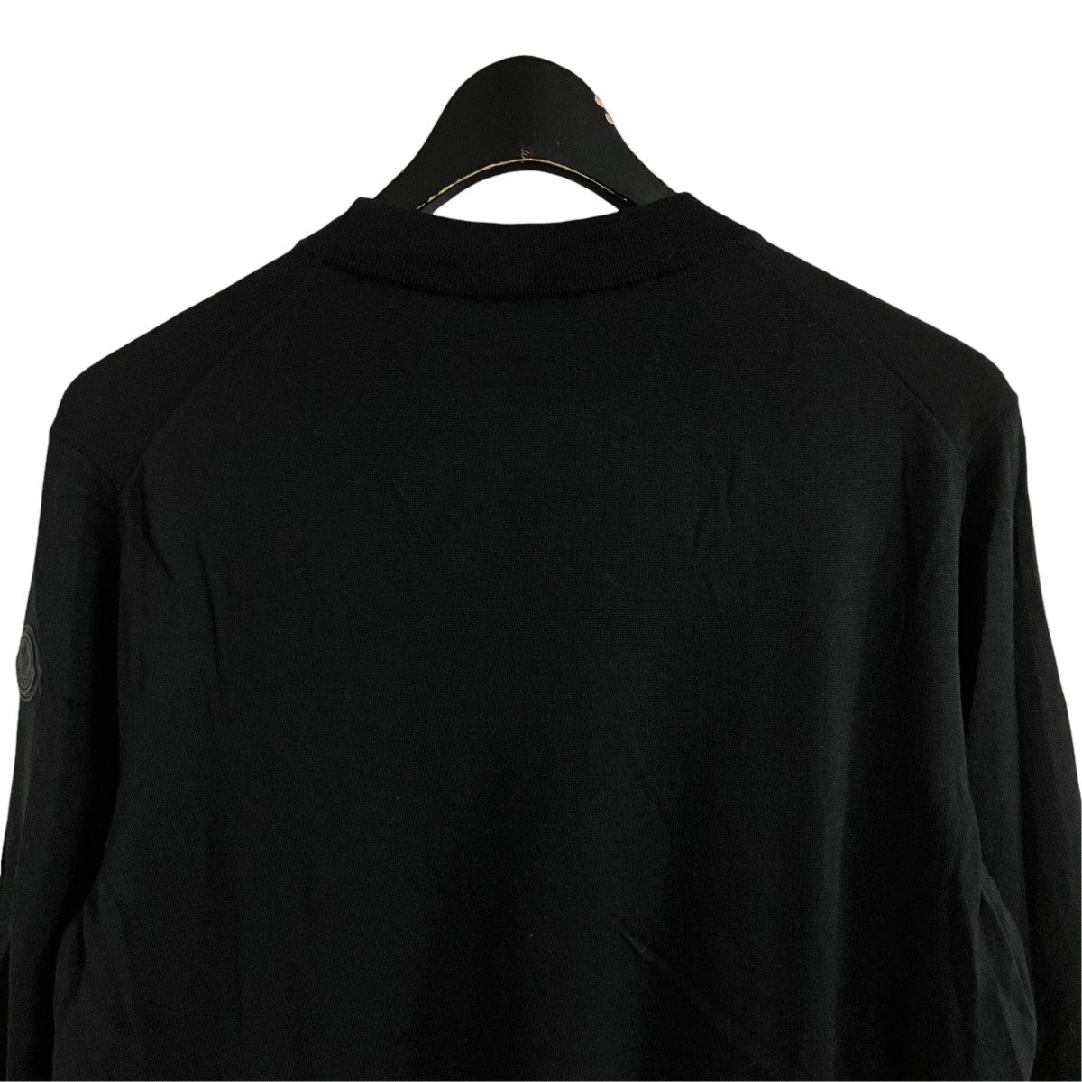 Moncler Girocollo Tricot Crew Neck Knit Black - Pre-owned
