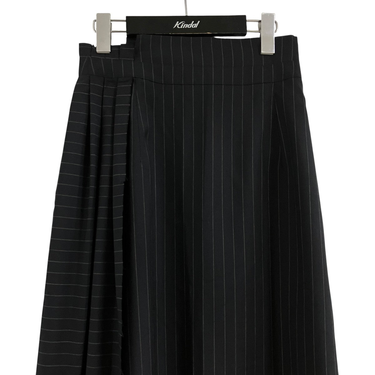 Off-White Asymmetric Striped Skirt Navy - Pre-owned