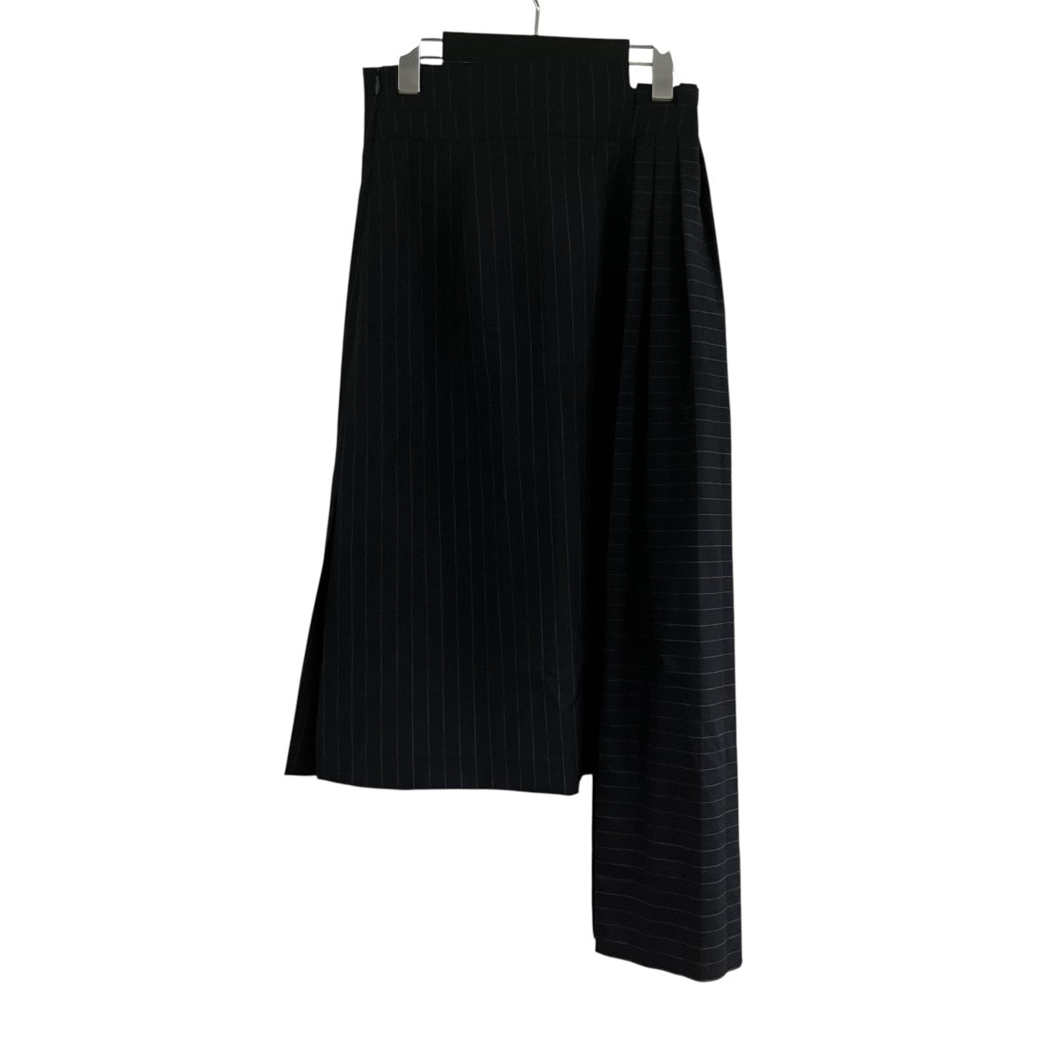 Off-White Asymmetric Striped Skirt Navy - Pre-owned