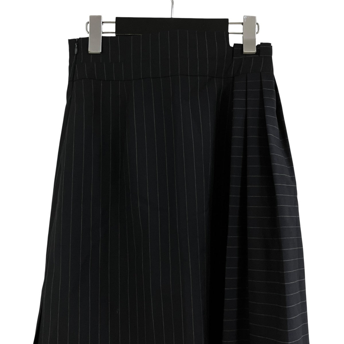 Off-White Asymmetric Striped Skirt Navy - Pre-owned