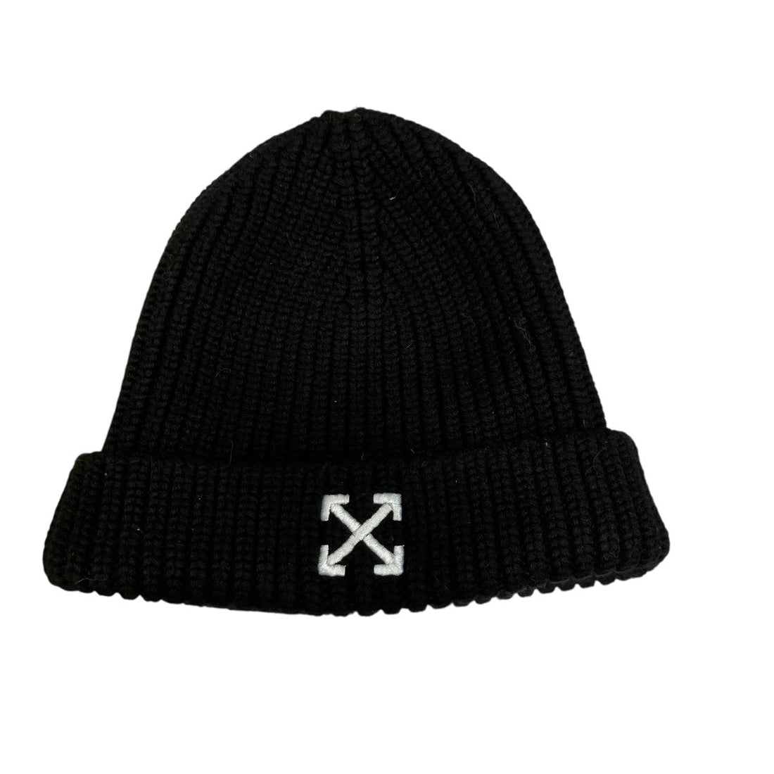 Off-White Bias Embroidered Knit Cap Black - Pre-owned