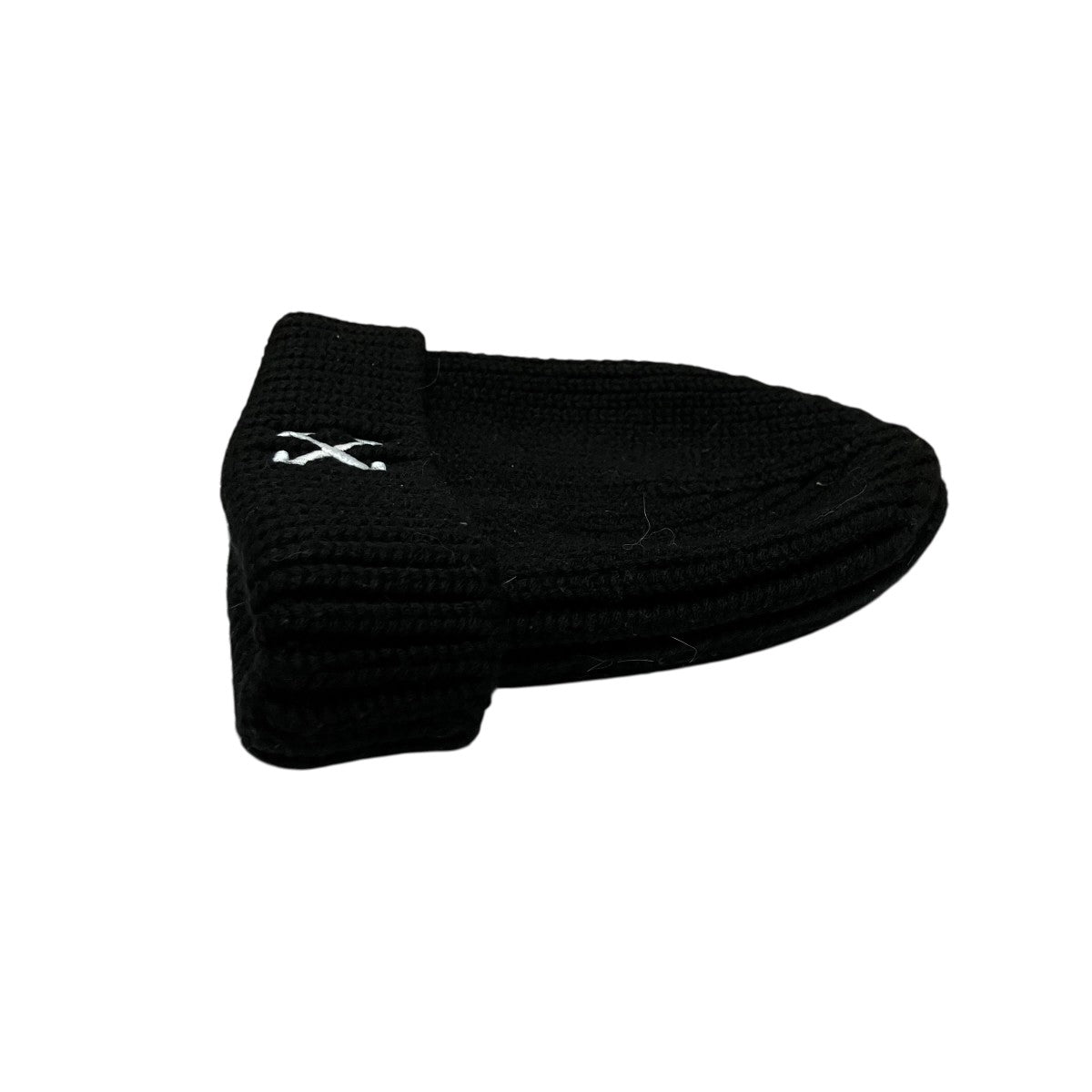 Off-White Bias Embroidered Knit Cap Black - Pre-owned