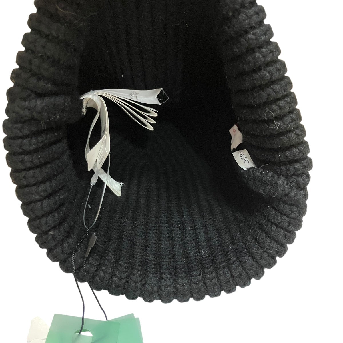 Off-White Bias Embroidered Knit Cap Black - Pre-owned