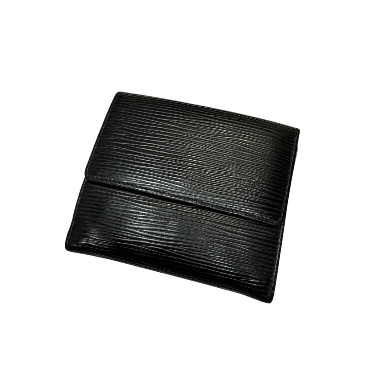 Louis Vuitton Epi Porto Monet Pied Cult Credit Compact Wallet Trifold Wallet Black - Pre-owned