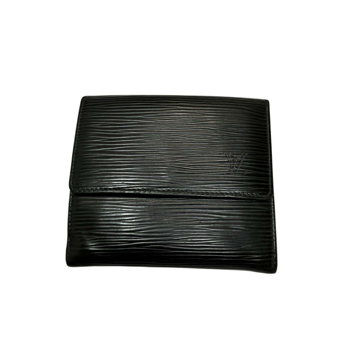 Louis Vuitton Epi Porto Monet Pied Cult Credit Compact Wallet Trifold Wallet Black - Pre-owned