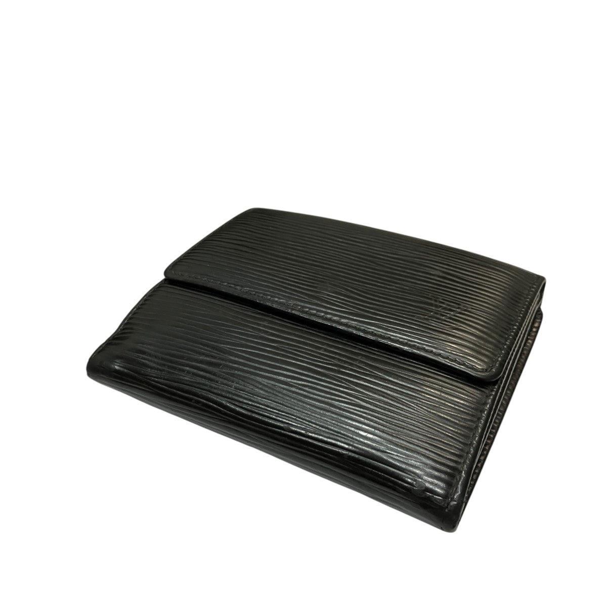 Louis Vuitton Epi Porto Monet Pied Cult Credit Compact Wallet Trifold Wallet Black - Pre-owned
