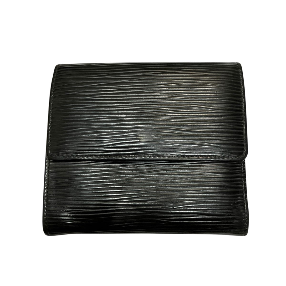 Louis Vuitton Epi Porto Monet Pied Cult Credit Compact Wallet Trifold Wallet Black - Pre-owned
