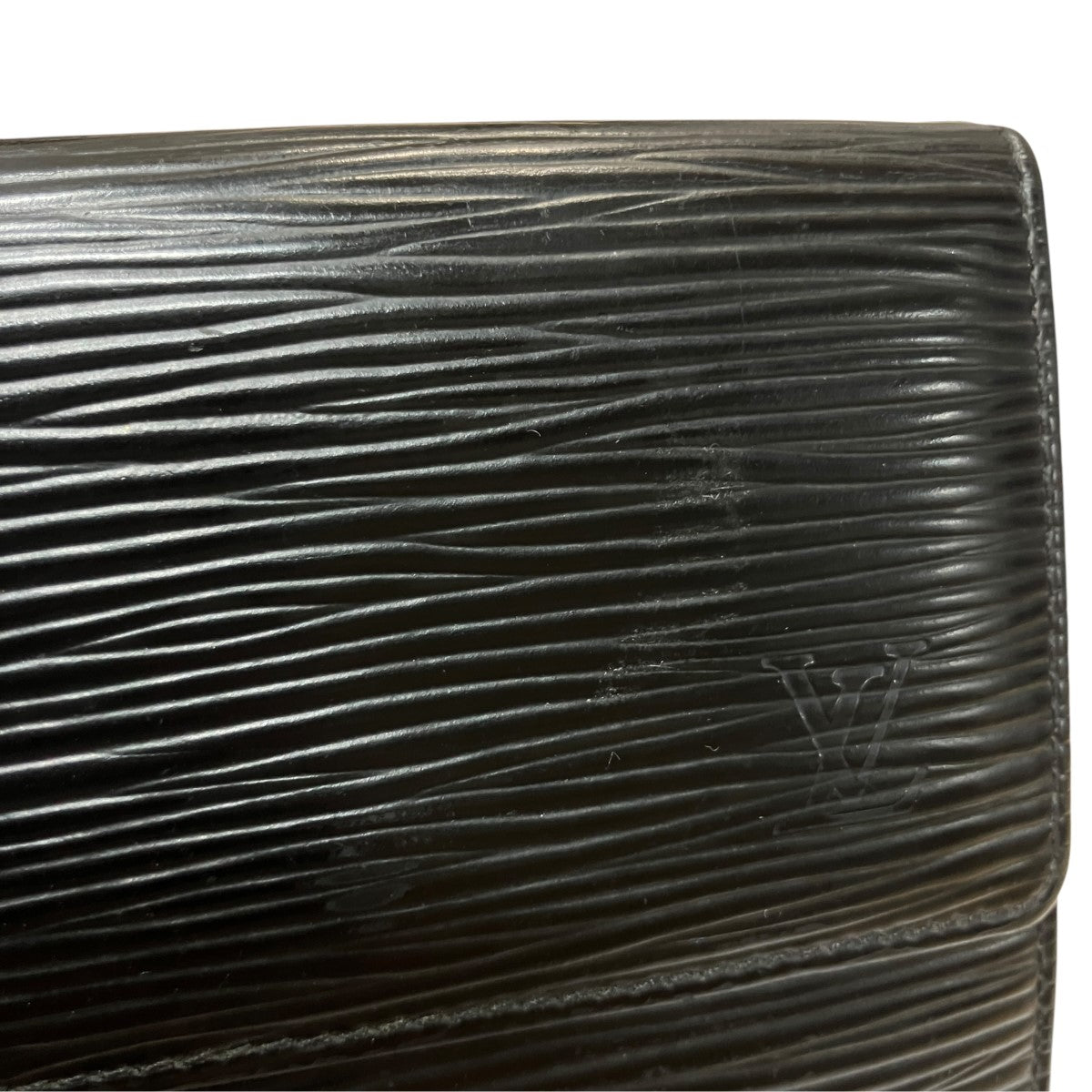 Louis Vuitton Epi Porto Monet Pied Cult Credit Compact Wallet Trifold Wallet Black - Pre-owned