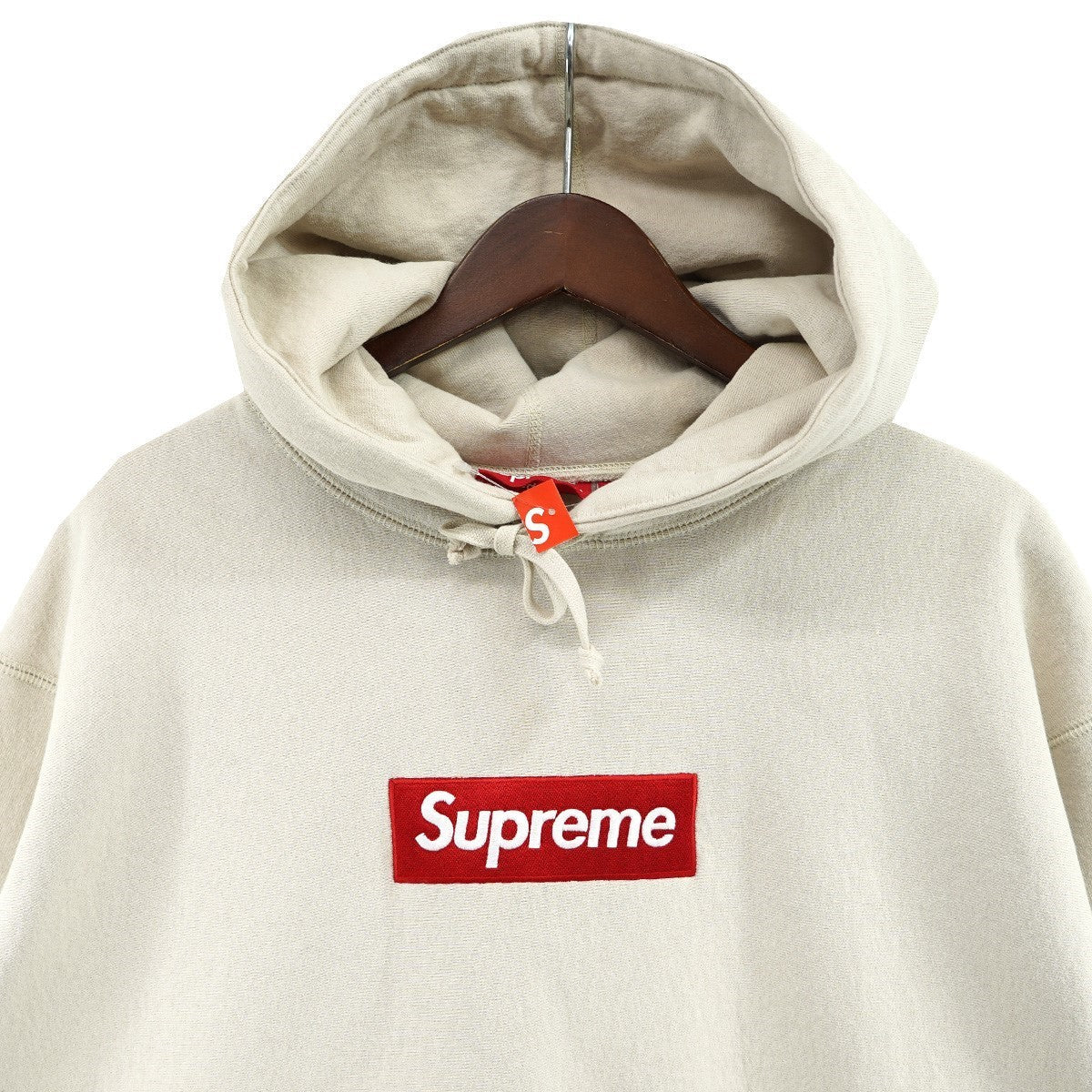 Supreme Box Logo Hooded Sweatshirt Stone (FW24) - Pre-owned