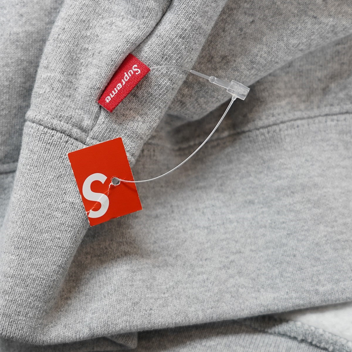 Supreme Small Box Zip Up Hooded Sweatshirt Heather Grey (FW25) - Pre-owned