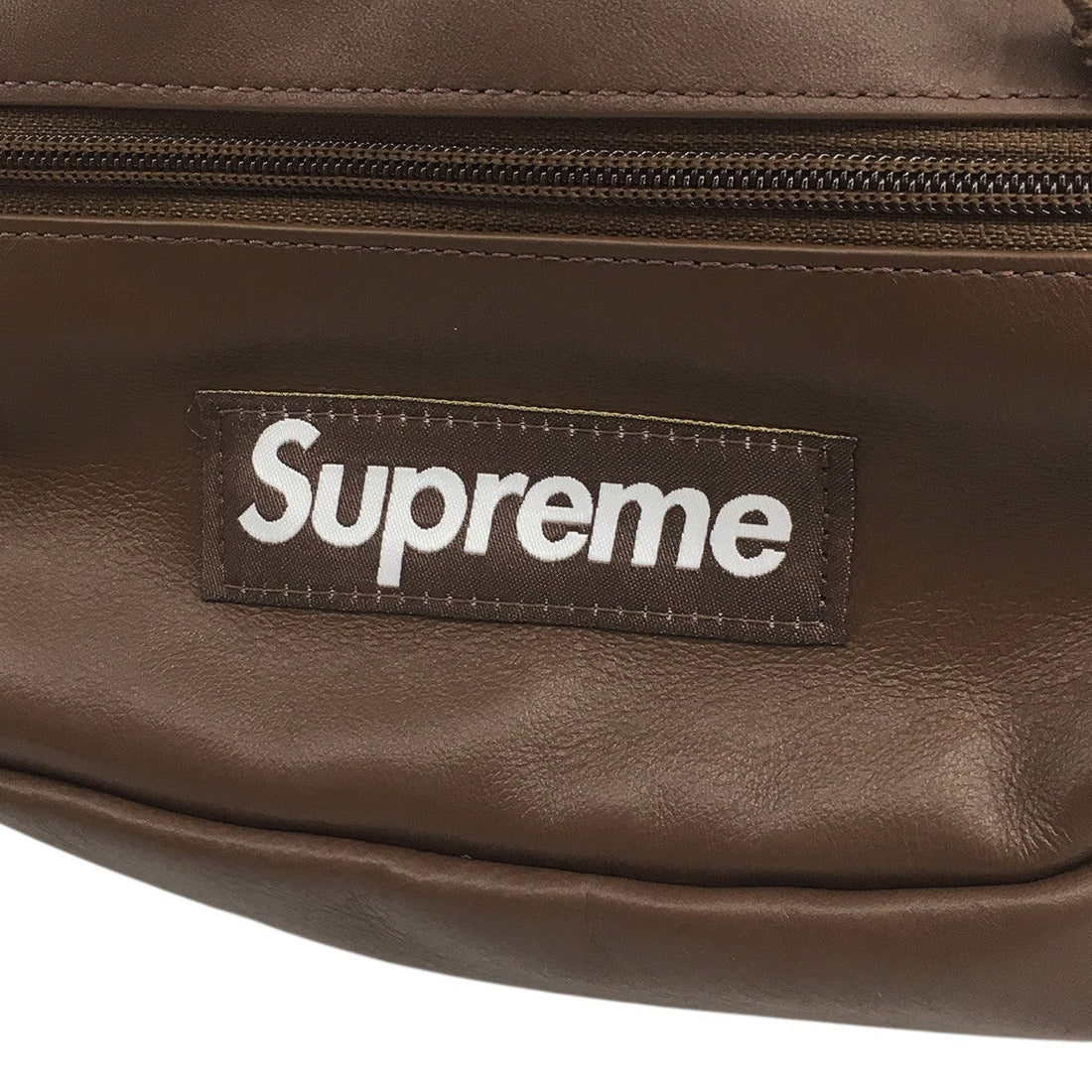 Supreme Leather Waist Bag Brown (FW24)