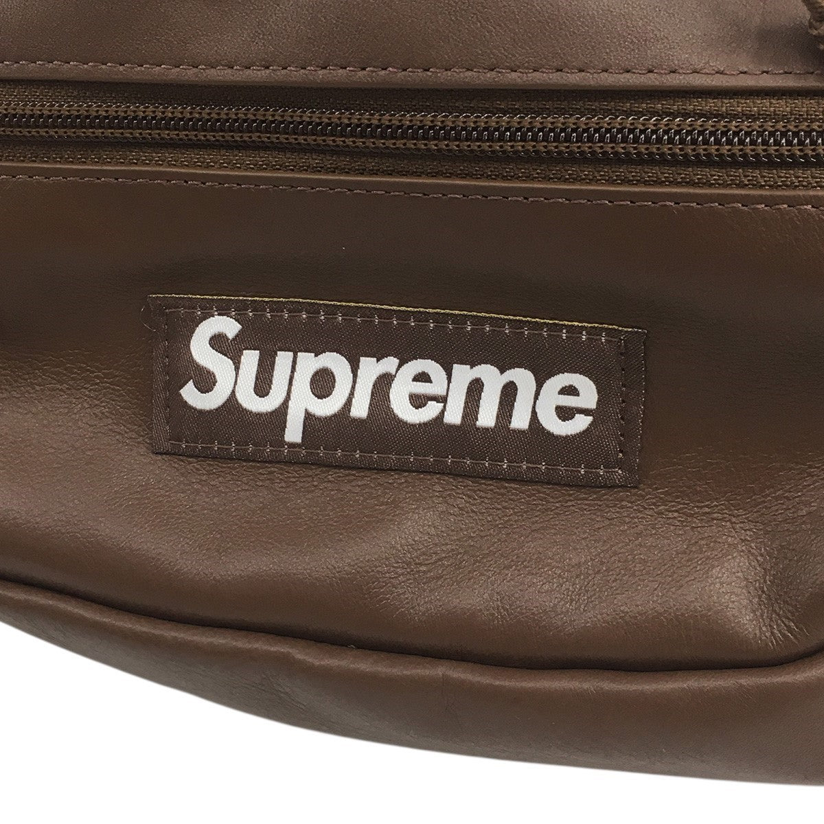 Supreme Leather Waist Bag Brown (FW24) - Pre-owned