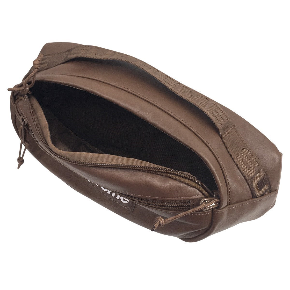 Supreme Leather Waist Bag Brown (FW24) - Pre-owned