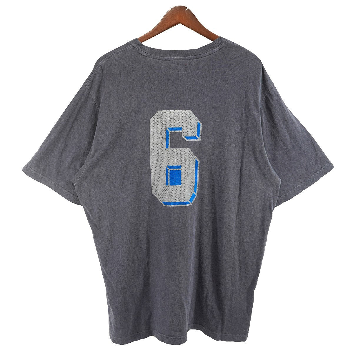 Supreme Flocked Washed S/S Top Navy (SS25) - Pre-owned