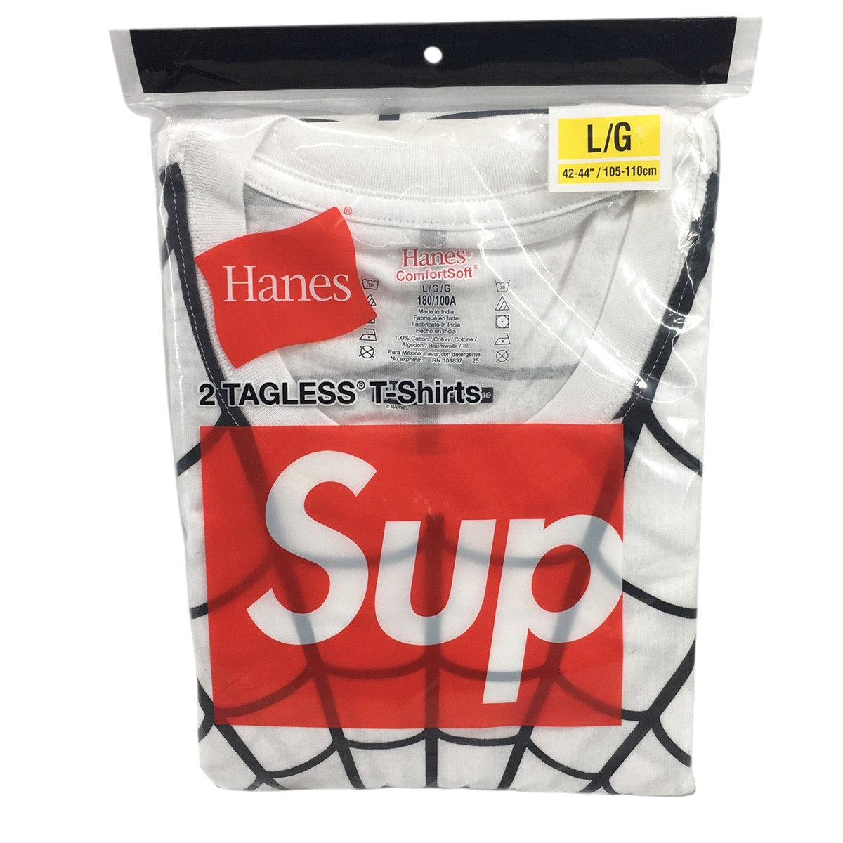 Supreme x Hanes Spider-Man Tagless Tees 2-Pack White (SS26) - Pre-owned