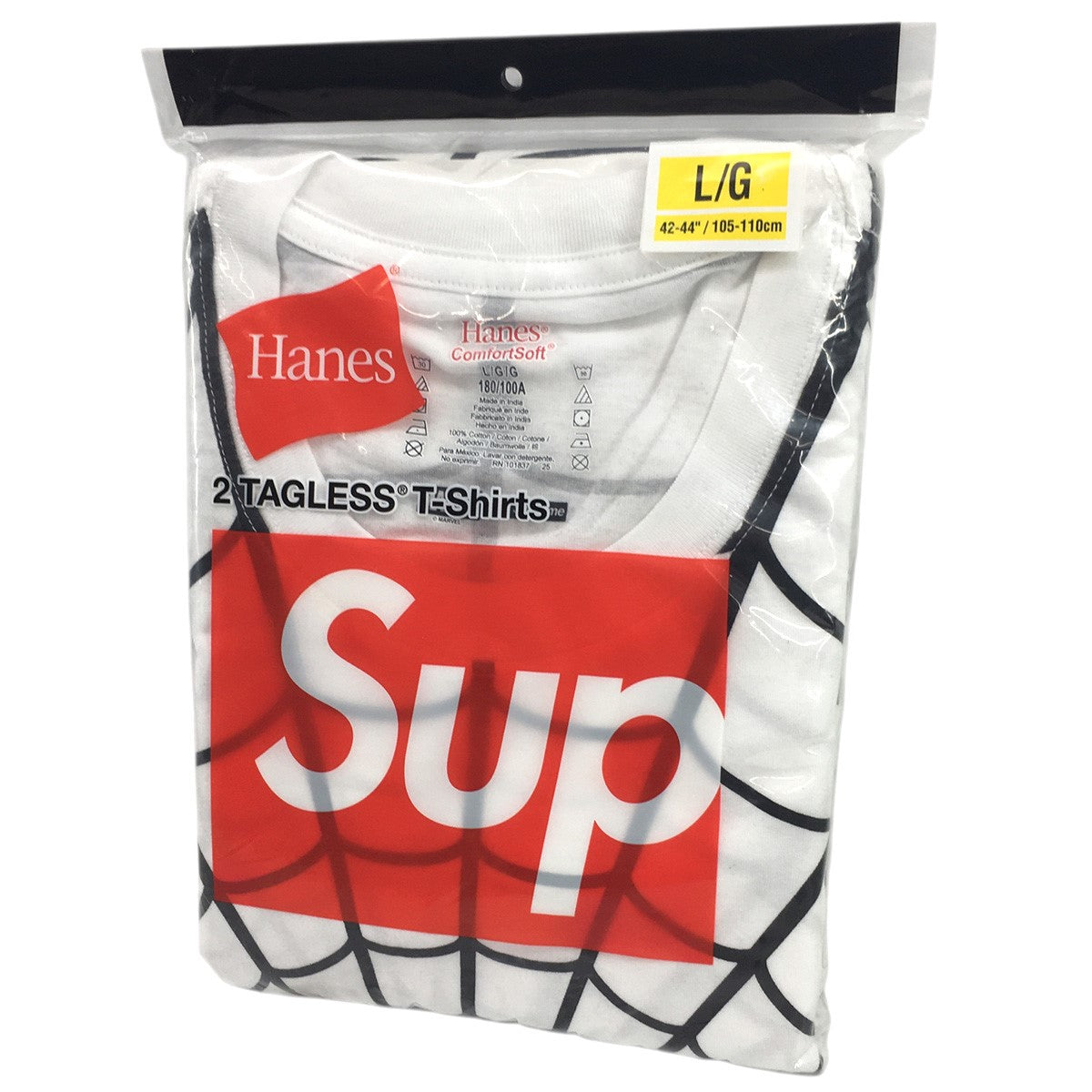 Supreme x Hanes Spider-Man Tagless Tees 2-Pack White (SS26) - Pre-owned