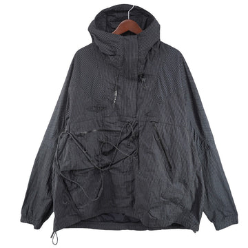 Nike x Off-White AS M NRG MC Anorak Logo Check Anorak Pullover Hooded Half Zip Jacket Black - Pre-owned