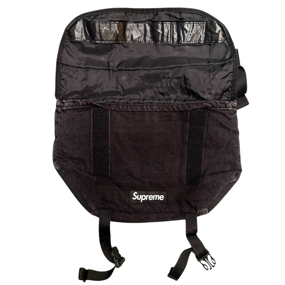 Supreme Denim Messenger Bag Black (FW25) - Pre-owned
