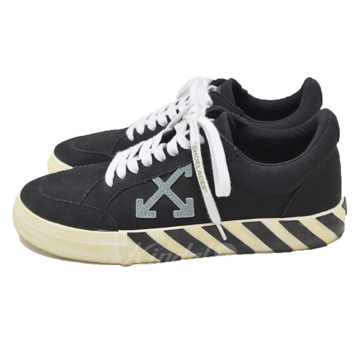 Off-White LOW Vulcanized ECO Canvas Sneakers Black - Pre-owned