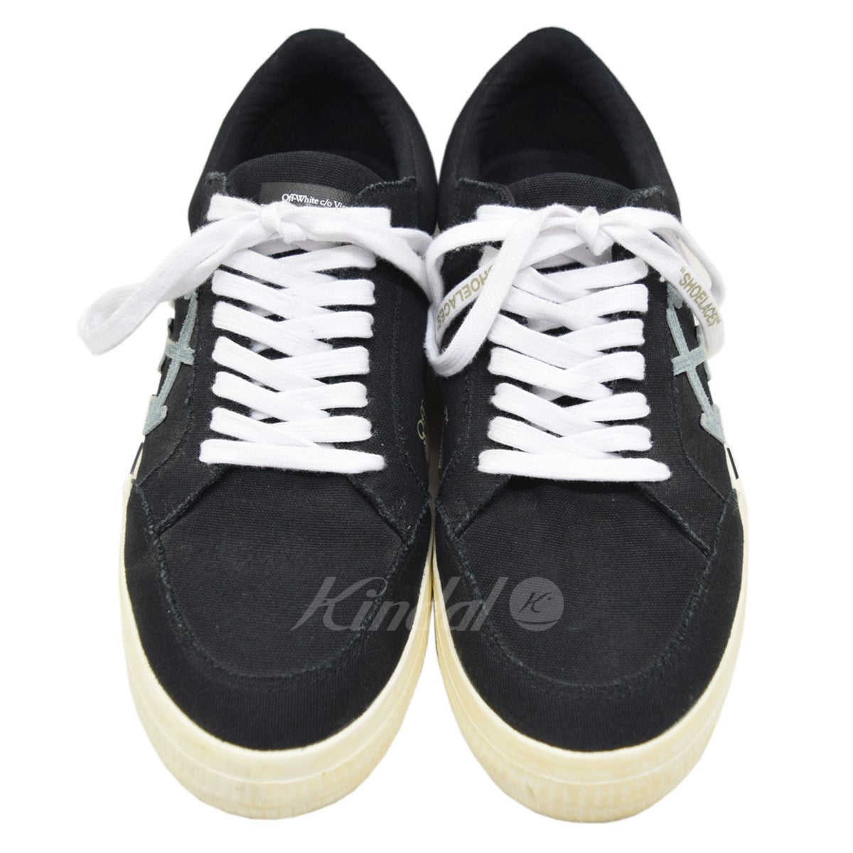 Off-White LOW Vulcanized ECO Canvas Sneakers Black - Pre-owned