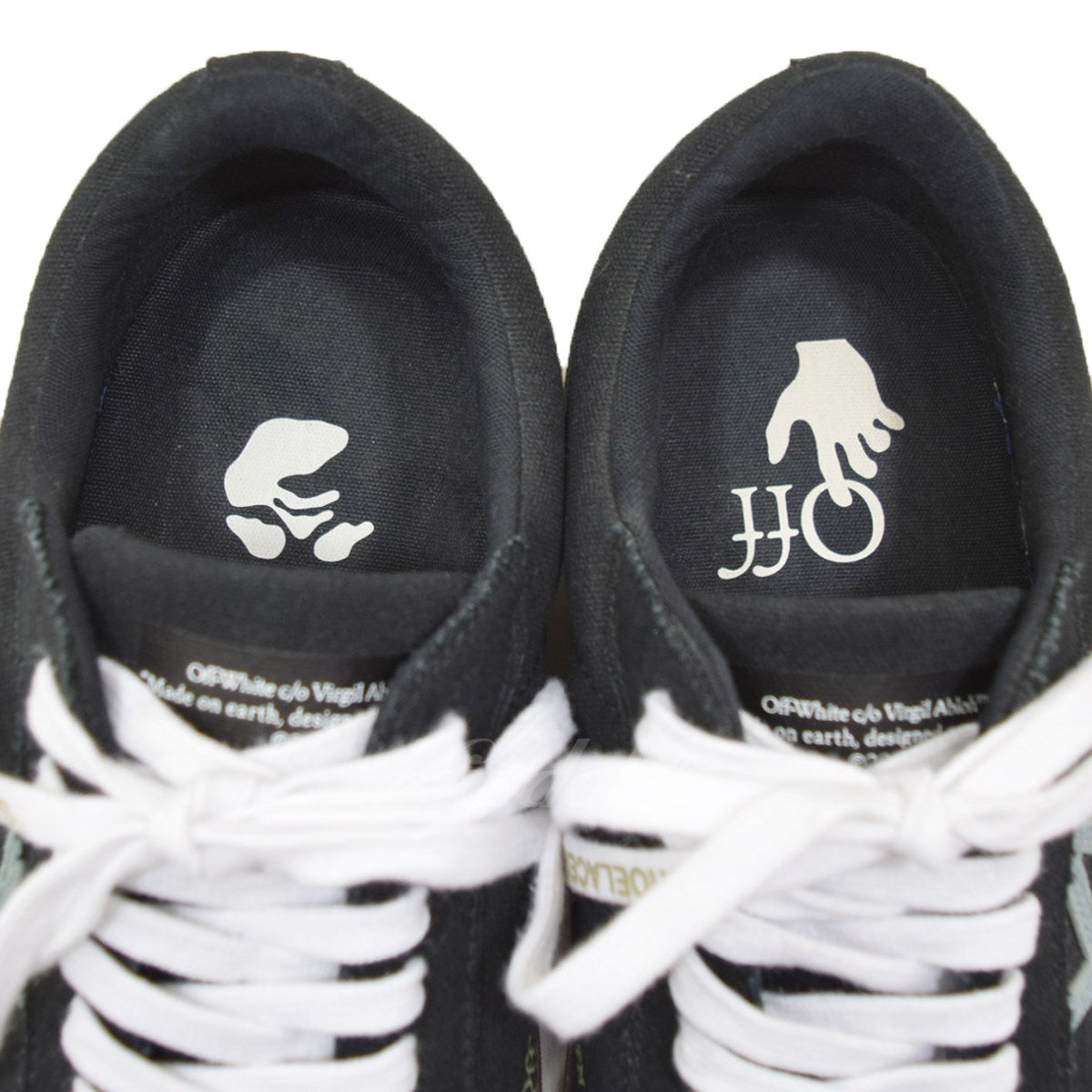 Off-White LOW Vulcanized ECO Canvas Sneakers Black - Pre-owned