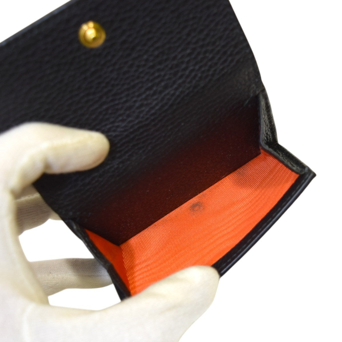 Gucci Mini Wallet Black / Orange - Pre-owned
