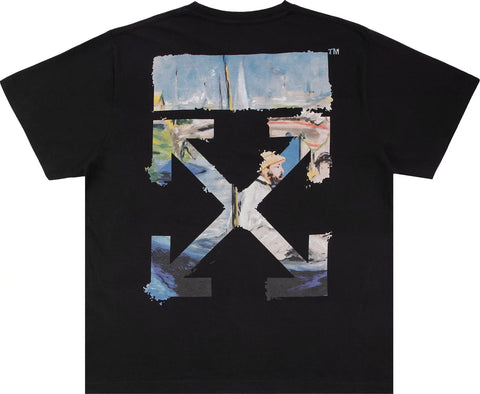 Colour Painting Diagonals Arrows Black Tee