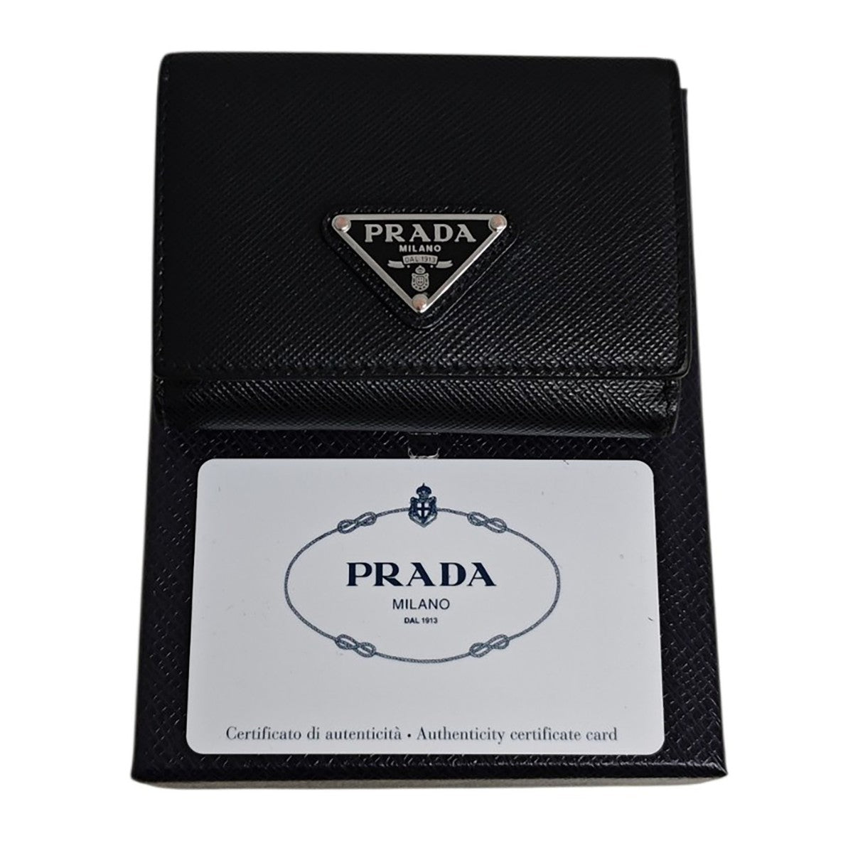 Prada Trifold Wallet Black - Pre-owned