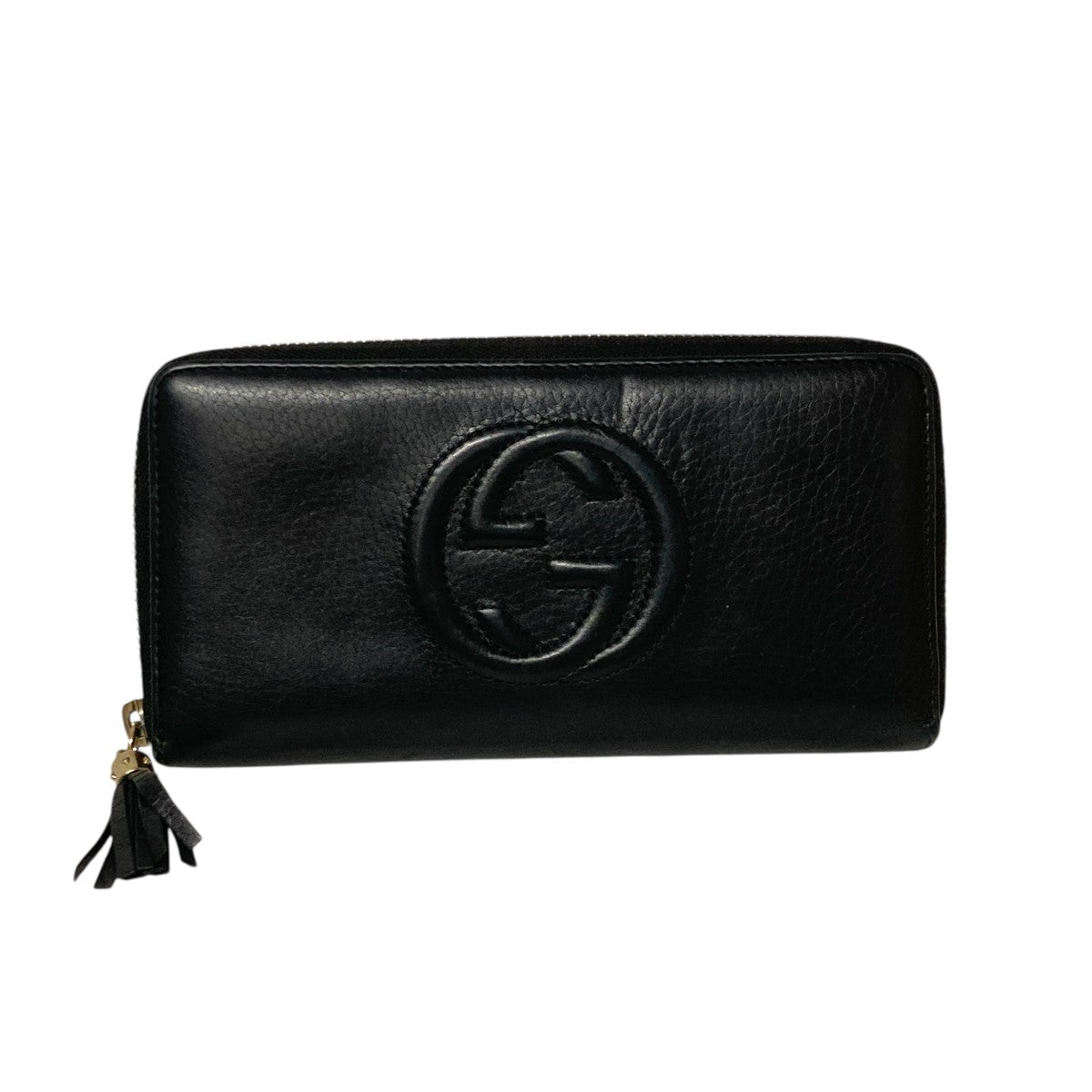 Gucci Round Zip Long Wallet Black - Pre-owned