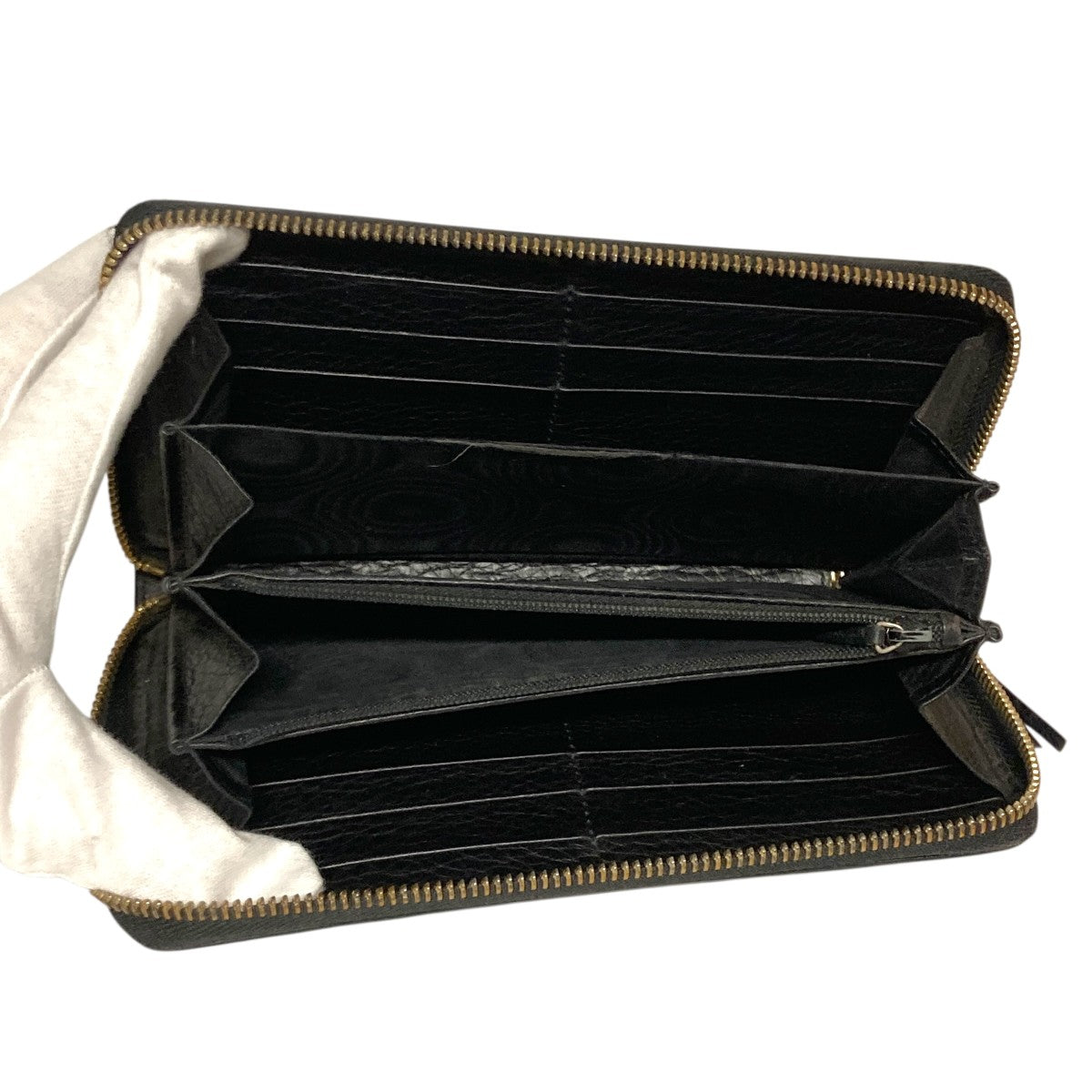 Gucci Round Zip Long Wallet Black - Pre-owned