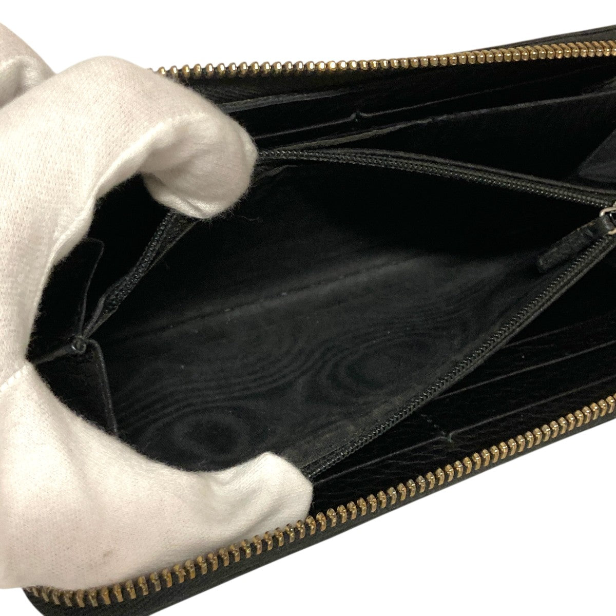 Gucci Round Zip Long Wallet Black - Pre-owned