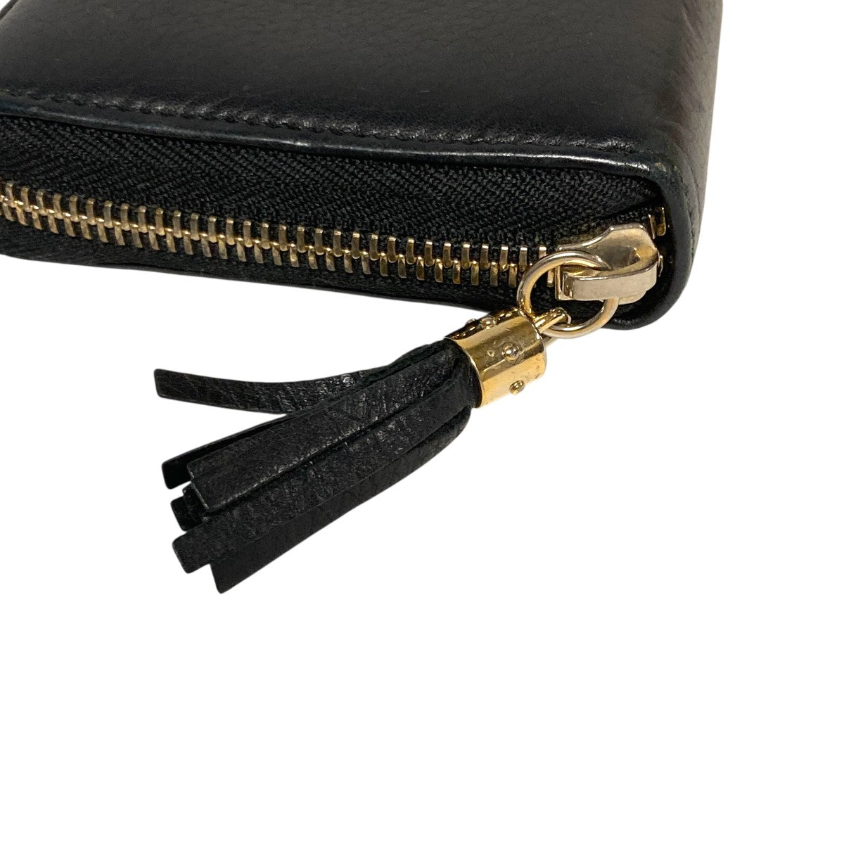 Gucci Round Zip Long Wallet Black - Pre-owned