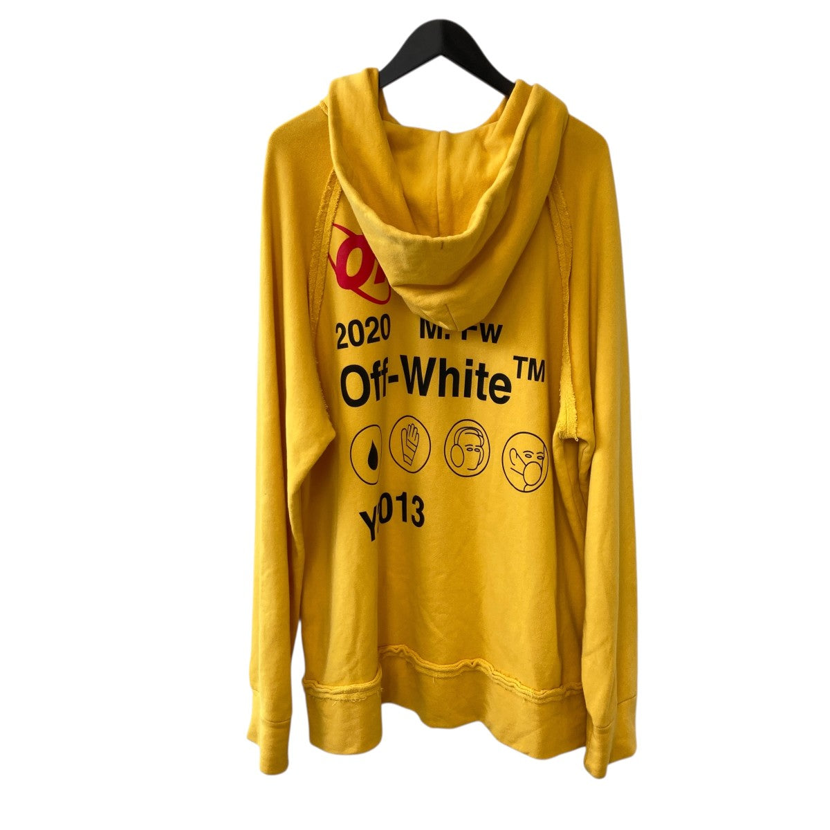 Off-White Footed Hoodie Yellow - Pre-owned