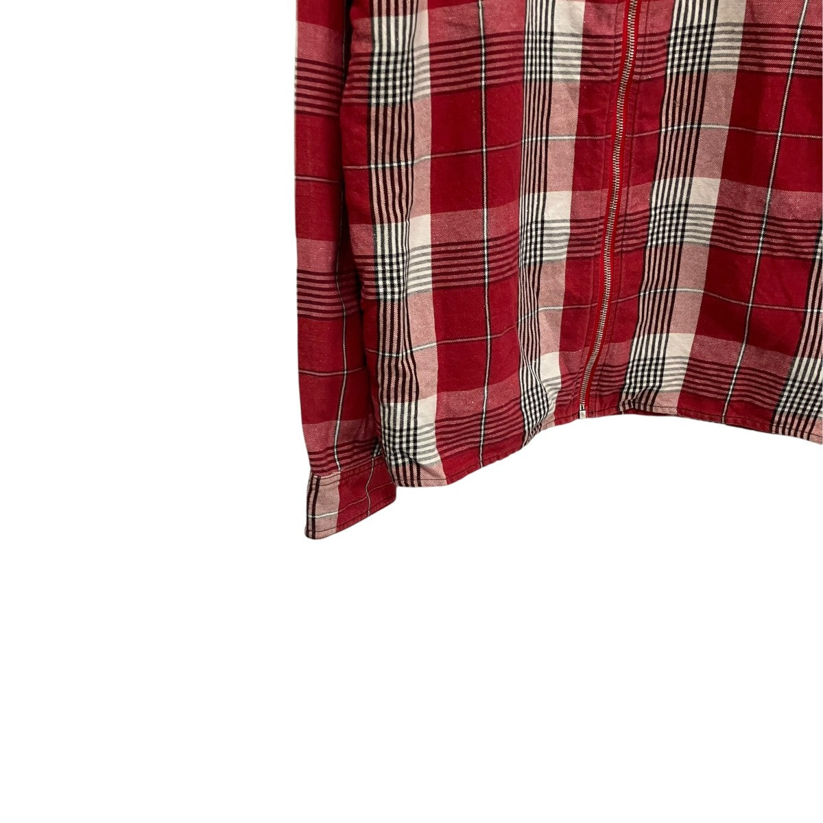 Off-White Diag Zip Check Shirt Jacket Red - Pre-owned