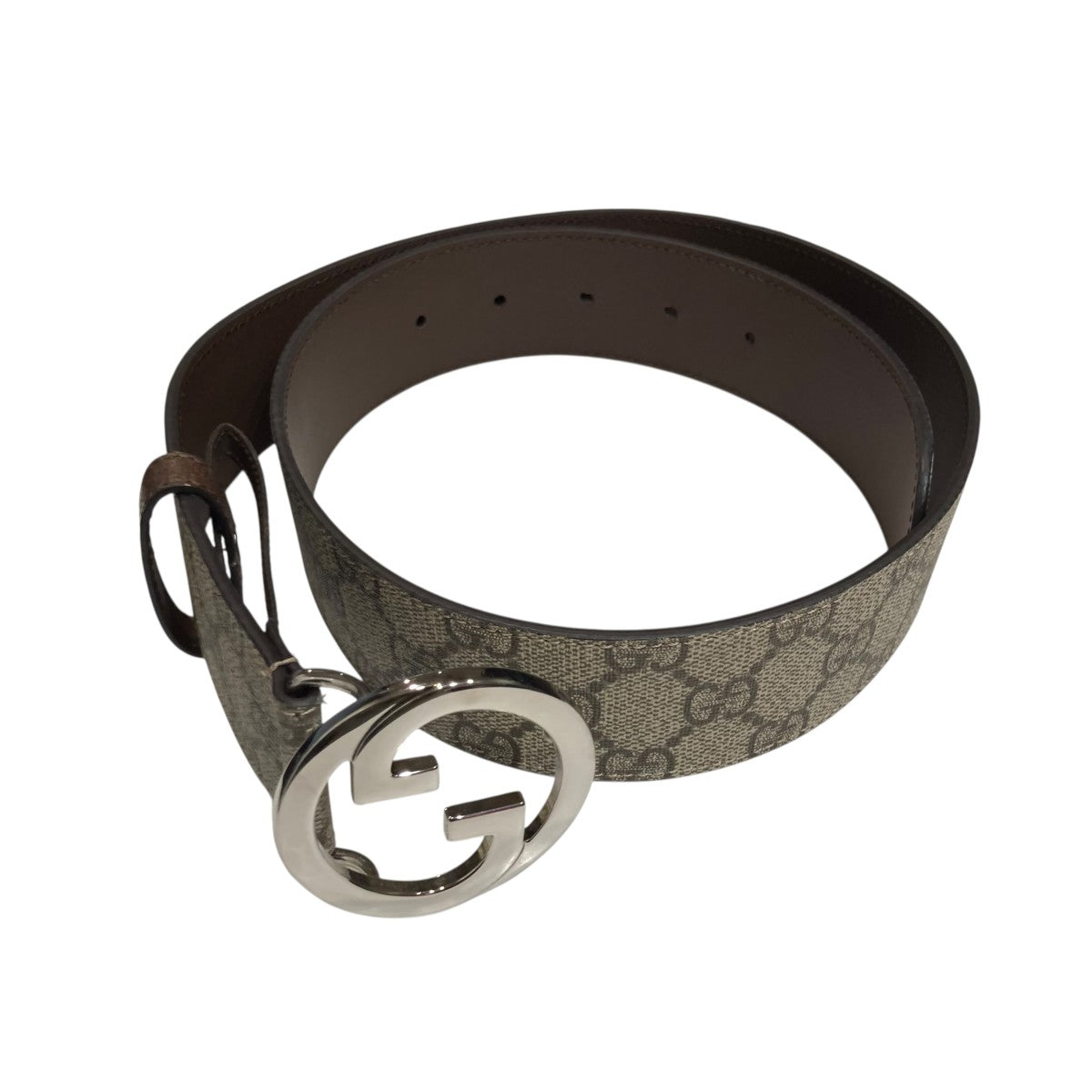 Gucci Interlocking G Buckle Belt Beige - Pre-owned