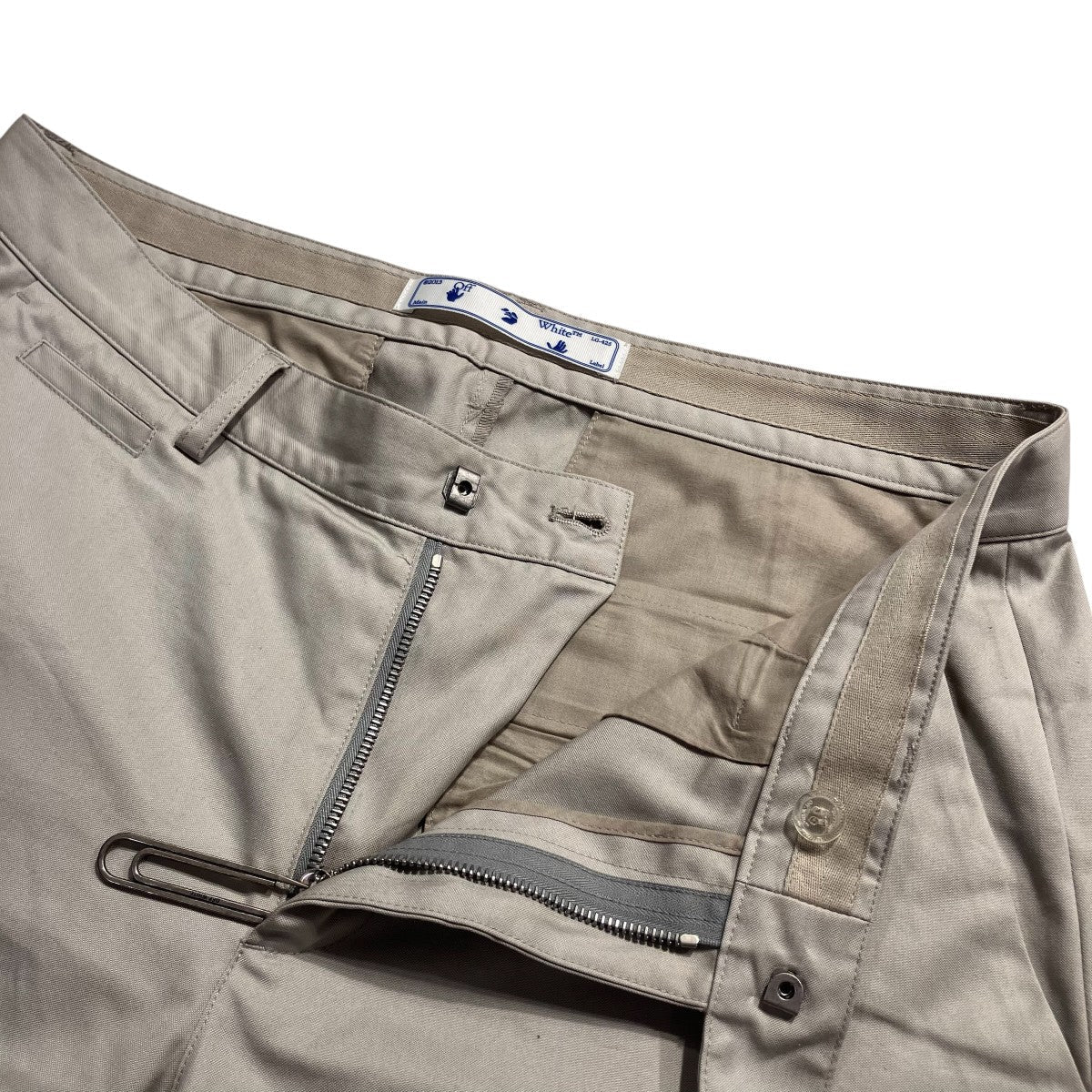 Off-White Industrial Belt Pants Ivory - Pre-owned